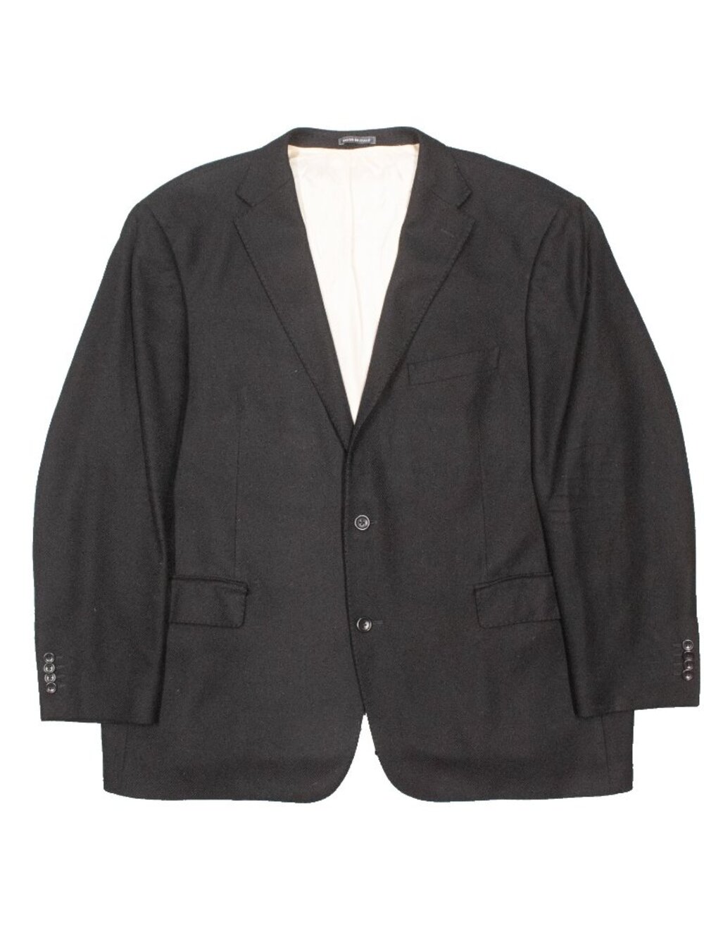 Arnold Brant 100% Cashmere Blazer Made in Italy Sport Coat Black Twill 50R
